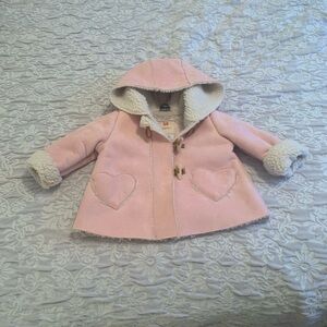 Wonderkids Pink Suede and Sherpa Toddler Jacket 2T